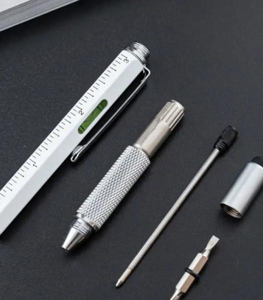 Stylo multifonction 6-en-1 avec tournevis et écran tactile, stylo outil utile